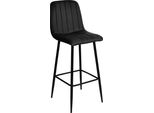 Toronto Bar Hocker Velluto Nero