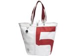 Borsa Shopping Sea Girl, Tela Bianca/Rossa, Borsa Shopping