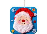 Inf Kit Pittura A Filo Fai Da Te Babbo Natale - Cucito Feltro Decorazione Natale