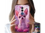 Custodia Per Huawei Mate 20 Lite - Simpatico Chihuahua Su Sfondo Rosa Con Fiori
