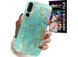 Custodia Per Huawei P20 Plus - Motivi Marmorizzati + Pellicola Idrogel