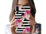 Custodia Per Huawei P20 Pro - Floreale Con Motivo A Strisce Bianche E Nere