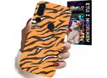 Custodia Per Huawei P20 Pro - Cover Posteriore A Strisce Di Tigre + Vetro