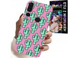 Custodia Per Huawei P20 Pro - Cactus, Cactus Su Sfondo Rosa + Pellicola