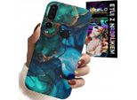 Custodia Per Huawei P20 Pro - Design Del Retro In Marmo Blu Verde