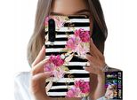 Custodia Per Huawei P30 - Motivo Floreale A Righe Bianche E Nere