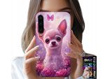 Custodia Per Huawei P30 - Simpatico Chihuahua Su Sfondo Rosa Con Fiori