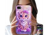 Custodia Per Huawei Y5 2018 - Simpatica Tigre Su Sfondo Rosa + Vetro