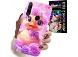 Custodia Per Huawei P30 Lite - Simpatica Anatra, Anatra Su Sfondo Rosa