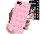 Custodia Per Huawei Y5 2018 - Cuori Reticolo Rosa Custodia + Vetro