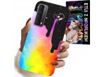 Custodia Per Huawei P Smart 2021 - Motivi Colorati Arcobaleno, Vernice + Lamina