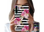 Custodia Per Huawei P30 Pro - Floreale Con Motivo A Strisce Bianche E Nere