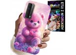 Custodia Per Huawei P Smart 2021 - Simpatico Orsetto Su Sfondo Rosa, Custodia + Vetro