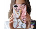 Custodia Per Huawei Y5 2018 - Marmo Rosa E Bianco, Motivi In Pietra