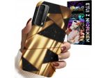 Custodia Per Huawei P Smart 2021 - Design Elegante Oro + Pellicola Idro