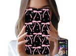 Custodia Per Huawei Y5 2018 - Nastro Nero E Rosa Fiocchi Di Nastro
