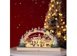 Decorazioni Natalizie In Legno Con Led E Libri Da Tavolo, Decorazioni Natalizie Da Collezione In Legno A Forma Di Ponte, Decorazioni Festive Per Le Vacanze, A Batteria,