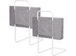 Parapetto Per Letto Protezione Anticaduta Per Bambini 100 Cm Parapetto Per Letto Per Bambini Regolabile In Altezza Protezione Laterale Regolabile A 5 Fori 2 Pezzi Grigio