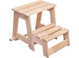 Scala A Sgabello In Legno, 2 Gradini. Astigarraga
