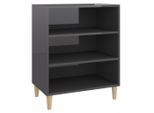 Syfax™ Credenza Grigio Lucido 57X35X70 Cm In Legno Multistrato
