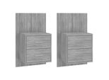 Syfax™ Comodini A Muro 2 Pz Grigio Sonoma