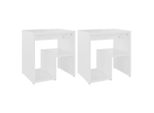 Syfax™ Comodini 2 Pz Bianchi 40X30X40 Cm In Legno Multistrato