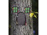 Miniatura Fata Gnomo Casa Finestra E Porta Per Alberi Arte Del Cortile