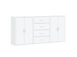 Syfax™ Credenze 3 Pz Bianche 60X31X84 Cm In Legno Multistrato