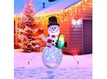 150Cm Pupazzo Di Neve Gonfiabile, Pupazzo Di Neve Gonfiabile Di Natale Decorazione Di Natale All'aperto Con La Luce Del Led Decorazione Gigante Del Partito Del Pupazzo Di Neve,