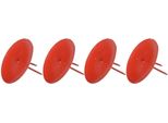 Posiwio Corona Dell'avvento - Portacandele Rosso Ø 8 Cm In Confezione Da 4 - Metallo