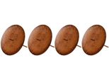 Posiwio Corona D'avvento - Portacandele Marrone Ø 9 Cm In Confezione Da 4 - Metallo