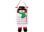 Calendario Dell'avvento In Feltro 3D Di Babbo Natale, Calendario Del Conto Alla Rovescia Per Il Natale, Decorazioni Per Interni, Pupazzo Di Neve