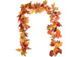 Ghirlanda Di Foglie D'acero, Ghirlanda Di Foglie D'autunno Per Interni Ed Esterni, Matrimonio, Festa Del Raccolto, Cena, Festa, Camino, Decorazione Natalizia