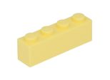 Lego® 100 Pezzi 3010 Mattoncini 1X4 Parte Basic 100 Giallo Chiaro