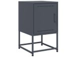 Maison Exclusive - Comodino Antracite 36X39X60,5 Cm Acciaio