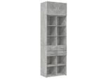 Syfax™ Armadietto Grigio Cemento 70X42,5X225 Cm In Legno Multistrato
