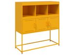 Syfax™ Credenza Giallo Senape 100,5X39X107 Cm In Acciaio
