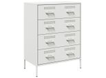 Syfax™ Credenza Bianca 68X39X89 Cm In Acciaio