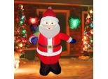 Babbo Natale Gonfiabile Da 120 Cm Con Luci Led, Decorazione Natalizia Gonfiabile, Babbo Natale Gonfiabile Per Esterno, Cortile, Giardino, Prato, Terrazza