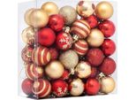Baubles Dell'albero Di Natale, 50 Pezzi Piccoli Baubles Di Natale Con Cordino Per Decorazioni Natalizie, Matrimonio, Festa Di Compleanno
