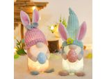 Decorazione Pasquale Figure Di Gnomi Piccoli, Gnomo Pasquale Illuminato Con Led, Gnomo Pasquale Con Uova, Decorazione Natalizia Gnomi Per Bambini,