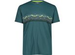 T-Shirt Cmp Da Uomo In Piqué Con Funzione Dry E Stampa Avventura Blu 54