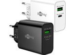 Goobay 75335 Caricabatterie Doppio Veloce USB-C™ Pd Gan (30 W) Nero, Nero - 1X Connessione USB-C™ (Power Delivery) E 1X Connessione USB-A (Quick Charge)