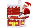 Figurina Di Babbo Natale Con Musica, Decorazione Natalizia Di Babbo Natale Elettrico, Arrampicata Sul Camino