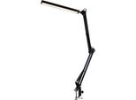 Platinet Lampada Da Tavolo Led Flexy 10W Dimmerabile Con Clip, 1 Braccio, Nero