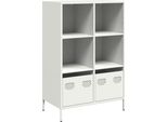 Syfax™ Credenza Bianca 68X39X103,5 Cm In Acciaio