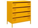 Syfax™ Credenza Giallo Senape 68X39X73,5 Cm Acciaio Laminato A Freddo