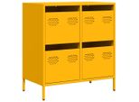 Syfax™ Credenza Giallo Senape 68X39X73,5 Cm Acciaio Laminato A Freddo
