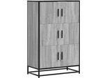 Syfax™ Credenza Grigio Sonoma 68X35X106,5 Cm Legno Multistrato Metallo