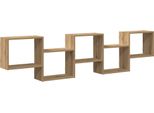 Syfax™ Scaffale Cubo Parete 5 Scomparti Truciolato Rovere Artigianale